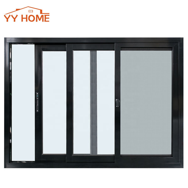 USA Canada Used Double Tempered Glass Aluminum Sliding Slider Windows with Fiberglass Stainless Screen for houses on China WDMA