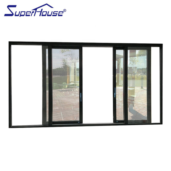 USA standard commercial balcony sliding glass door with tempered glass for commercial project on China WDMA