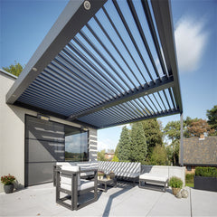 High Quality Motorized Rainproof Aluminum Shutter Roof Best Quality  Pergola