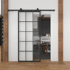 Indoor Sliding Pocket Door French Style Aluminum Iron Pocket Door Slider Steel Framed Hardware Sliding Glass Pocket Door