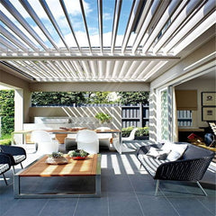 New Modern Modern Motorized Aluminum Pergola With Adjustable Louvers Aluminum Pergola