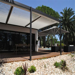 Modern 4X3 OEM  Size Waterproof Garden Pergola Aluminum With Louver Blades Aluminum Pergola