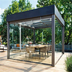 New Modern Outdoor Waterproof Garden Arches Arbors Pergola Aluminum Louver Aluminum Pergola