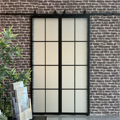 Heavy duty Sliding Barn Door American Style Glass Glass Barn Door Sliding Interior Rustic Sliding Barn Door