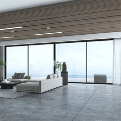 frameless aluminum interior noiseless sliding door Automatic System Double Sided Sliding Door