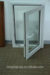 Vinyl double hung window, pvc plastic double glazed window