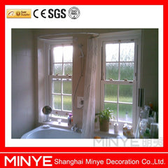 Vinyl frame single hung windows with double glazed on China WDMA