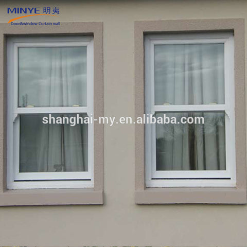 Vinyl frame single hung windows with double glazed on China WDMA