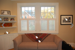 Vivid White Wood and Vinyl California Plantation Shutters for Windows on China WDMA