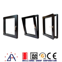 Waterproof Solid wood aluminum cladding tilt & turn windows with tempered glass on China WDMA