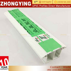 White Ce Standard Fixed Plastic Pvc Casement Sash Tiger Frame Connect 62 Door Best Quality 4 Track Sliding Window Upvc Profile