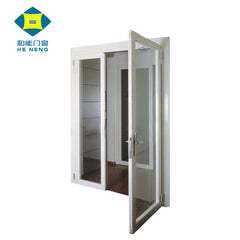 White PVC Big Glass Lowe Balcony Kitchen French Pretty Door With Side Panels Exterior on China WDMA