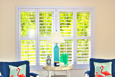 White shutters on modern plantation shutters PVC shutters door house window on China WDMA