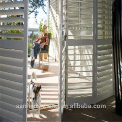 White style cabinet doors PVC plantation louver shutters Window