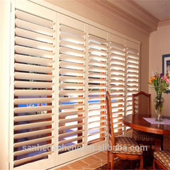 White style cabinet doors PVC plantation louver shutters Window