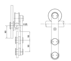 Wholesale price stainless steel sliding glass door runners on China WDMA