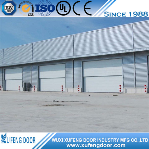 Wide Industrial French Sectional Door With Finger Protection on China WDMA