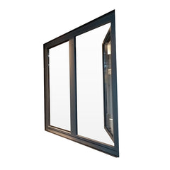 Window winder casement aluminum steel frame black casement window with tint glass on China WDMA