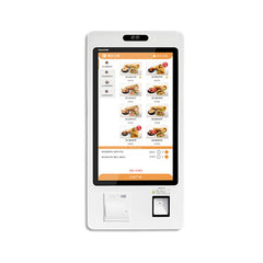 Windows/Android LCD touch screen 32 inch self-service ordering machine with QR scanner,receipt printer and POS all in one kiosk on China WDMA