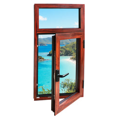 Wood aluminum composite casement windows window aluminium double glass on China WDMA