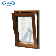 Wood clad aluminum casement window with inbuilt blinds on China WDMA