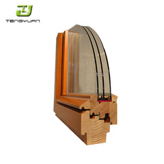 Wooden design most popular 85mm aluminium clad wood project window on China WDMA