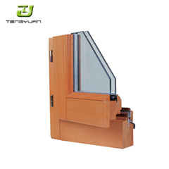 Wooden design most popular 85mm aluminium clad wood project window on China WDMA