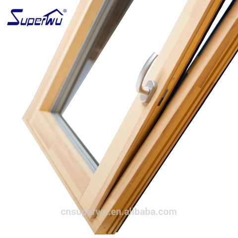 Wooden grain tilt and turn aluminum windows for wooden structure on China WDMA