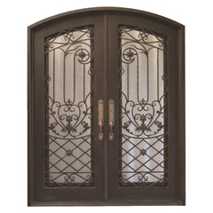 Wrought iron and glass sliding door frame design on China WDMA