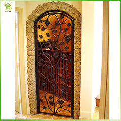 Wrought iron doors and windows wine cellar door & cabinet doors on China WDMA