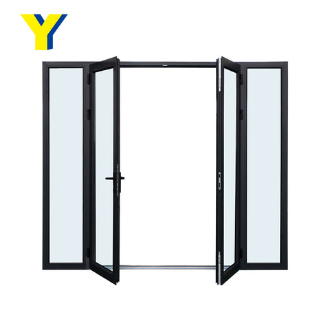 YY Australian standard Aluminum door exterior and storm security door with Laminated glass french door on China WDMA