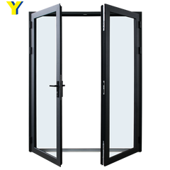 YY Australian standard Aluminum door exterior and storm security door with Laminated glass french door on China WDMA