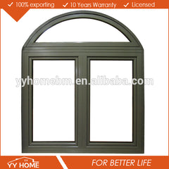 YY Home arch window french casement glass windows with aluminum frame on China WDMA