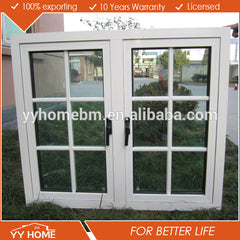 YY Home arch window french casement glass windows with aluminum frame on China WDMA