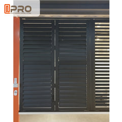 aluminium exterior plantation fix sliding louver folding door for sale on China WDMA