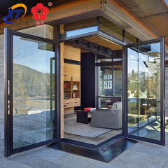 aluminium glass sliding windows doors with fry screen & Aluminum frameless glass door sliding folding door on China WDMA