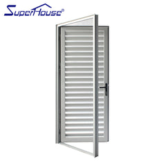 aluminium louver casement door shutter hinged doors usage for house on China WDMA