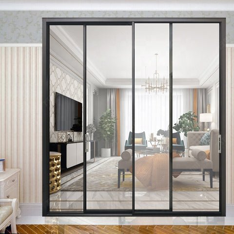 aluminum alloy sliding doors and window/ Slim Frame Aluminum Sliding Door/ Narrow Frame Push-pull Door on China WDMA