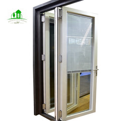 aluminum frame tempered glass bifold door bi fold screen door on China WDMA