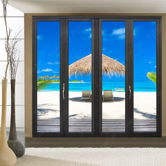 aluminum french patio folding/ bifold/ bi folding door on China WDMA