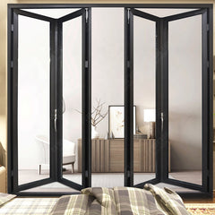 aluminum french patio folding/ bifold/ bi folding door on China WDMA