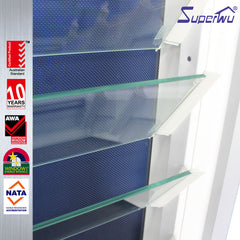 aluminum profile double glazed glass louver window frames cheap price of glass louver on China WDMA