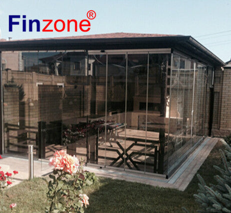 balcony glazing system glass balcony Interior design frameless glass folding door for living room on China WDMA