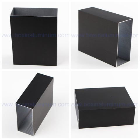 black Anodized aluminium square tube profiles for sliding doors frame on China WDMA