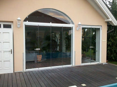 cheap frameless bi fold doubl glass slide door for balcony malaysia price on China WDMA