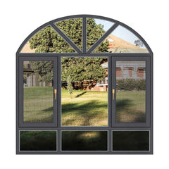 cheap tempered glass casement aluminium windows with mosquito net on China WDMA