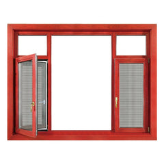 cheap tempered glass casement aluminium windows with mosquito net on China WDMA