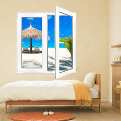 cheap upvc/ pvc/ plastic glass casement/ swing window price philippines on China WDMA