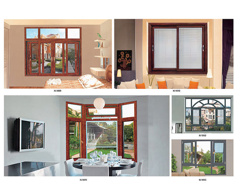 china Three-track yarn aluminum window sliding window and doors on China WDMA