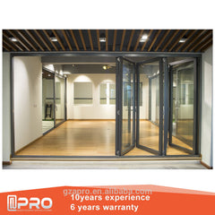 commercial standard anodized folding aluminum window sizes customised decorative folding door with blinds inside